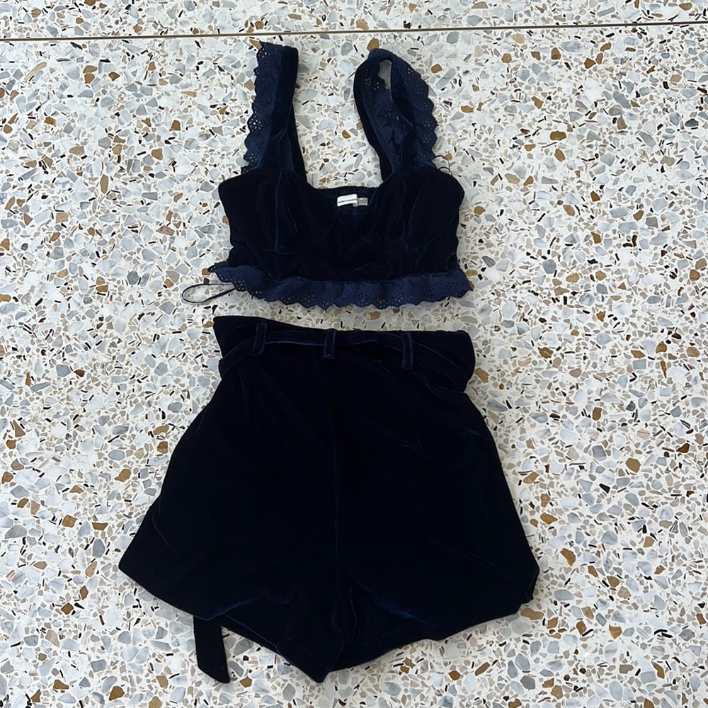 SKYLAR+MADISON NAVY BLUE POLYESTER SET